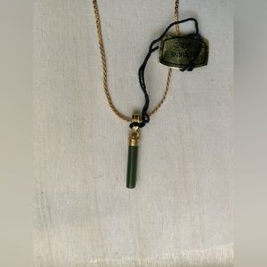 TLC vintage minimalist jade pendant necklace